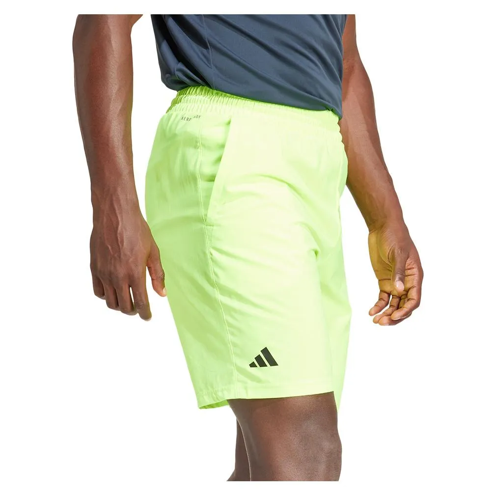 Mens Club 3 Stripe 9 Inch Tennis Short Lucid Lemon