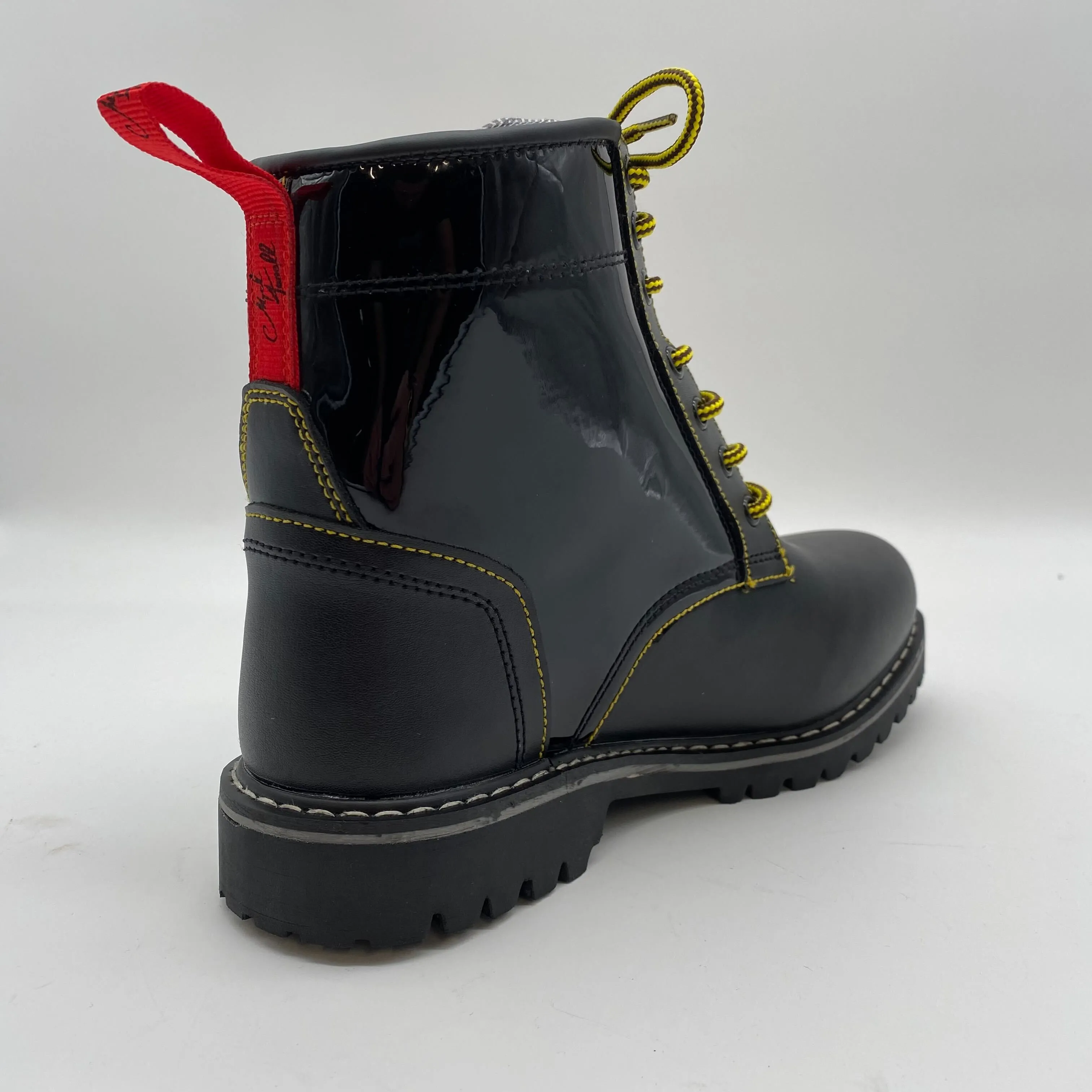 Motorradstiefel LackundLeder Damen Boots