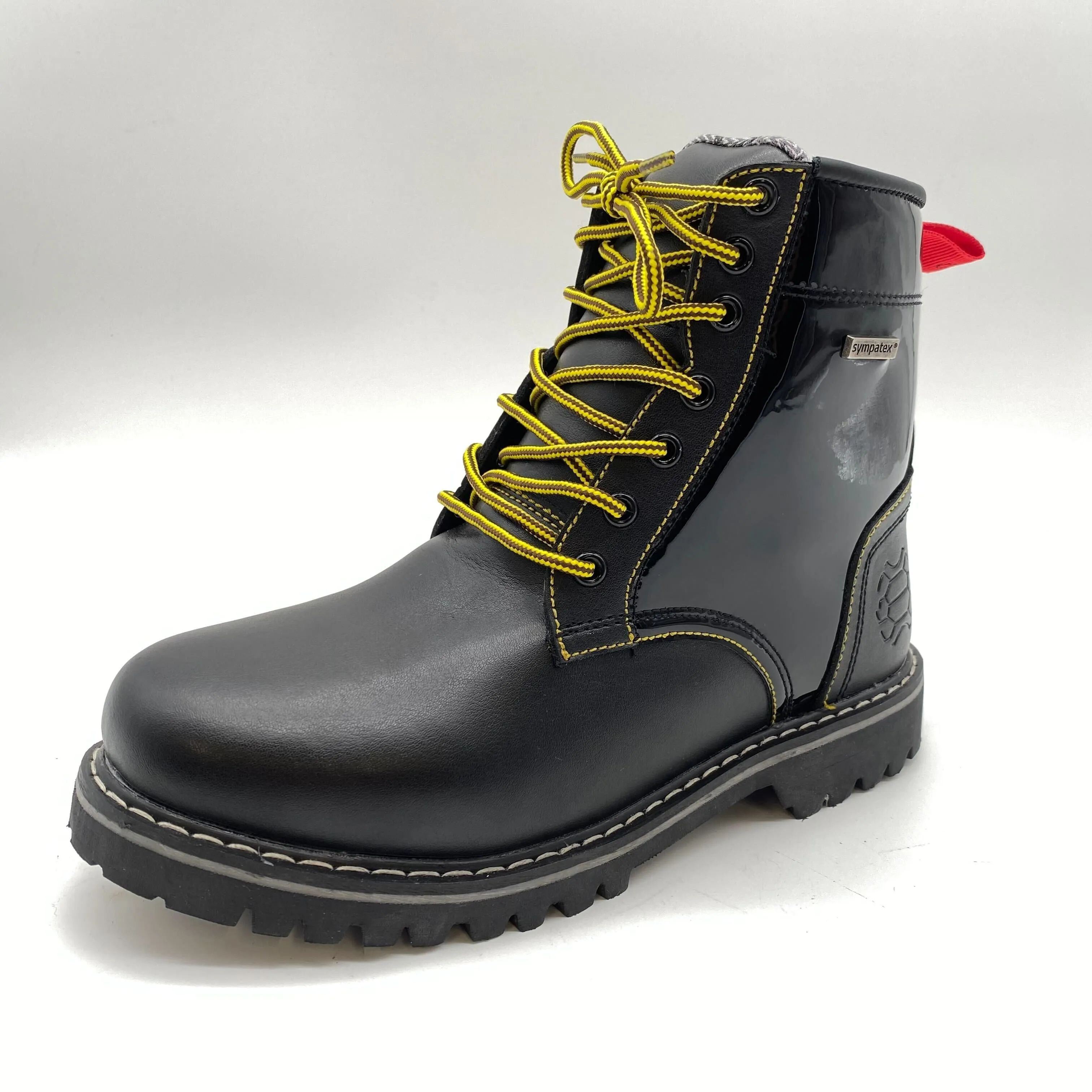 Motorradstiefel LackundLeder Damen Boots