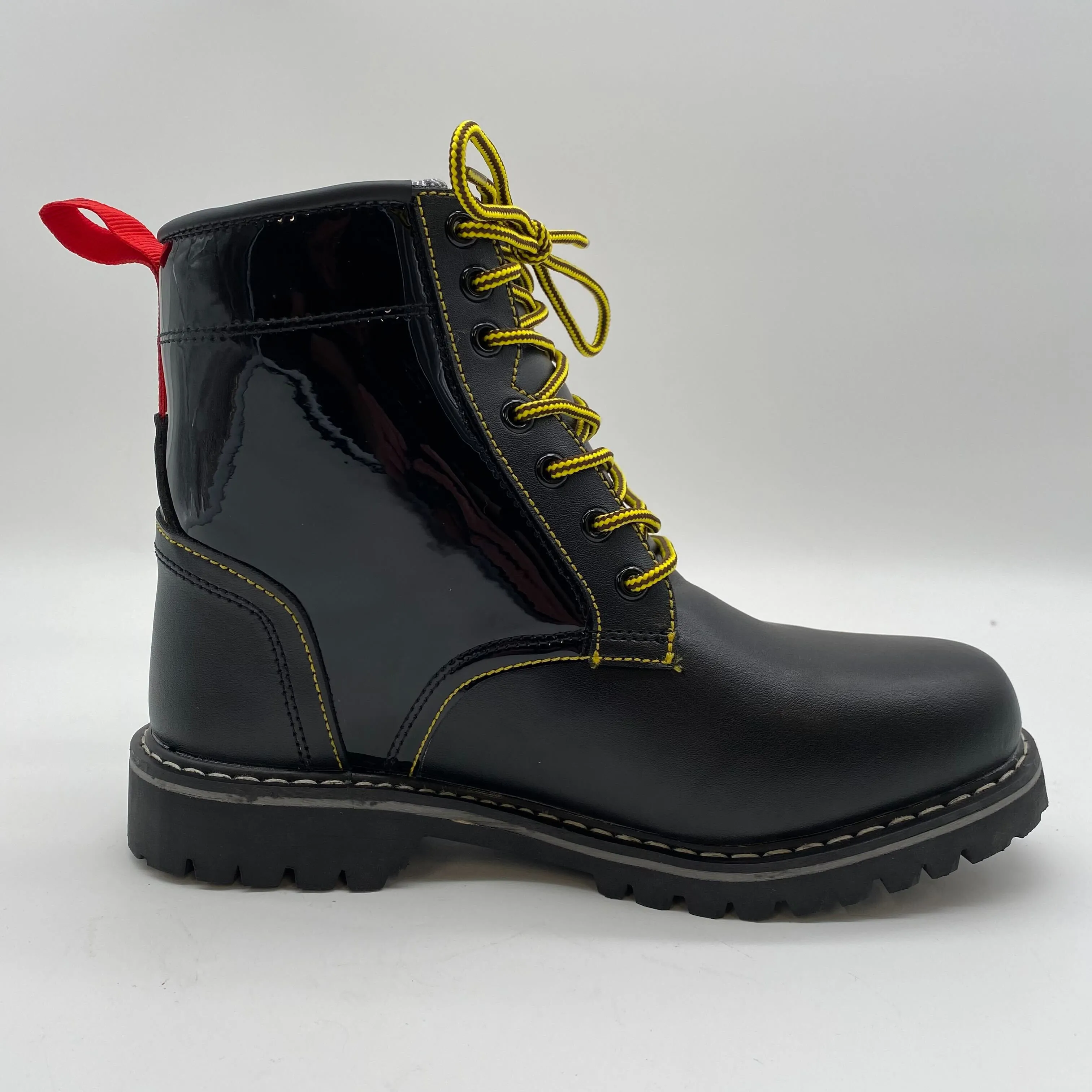 Motorradstiefel LackundLeder Damen Boots