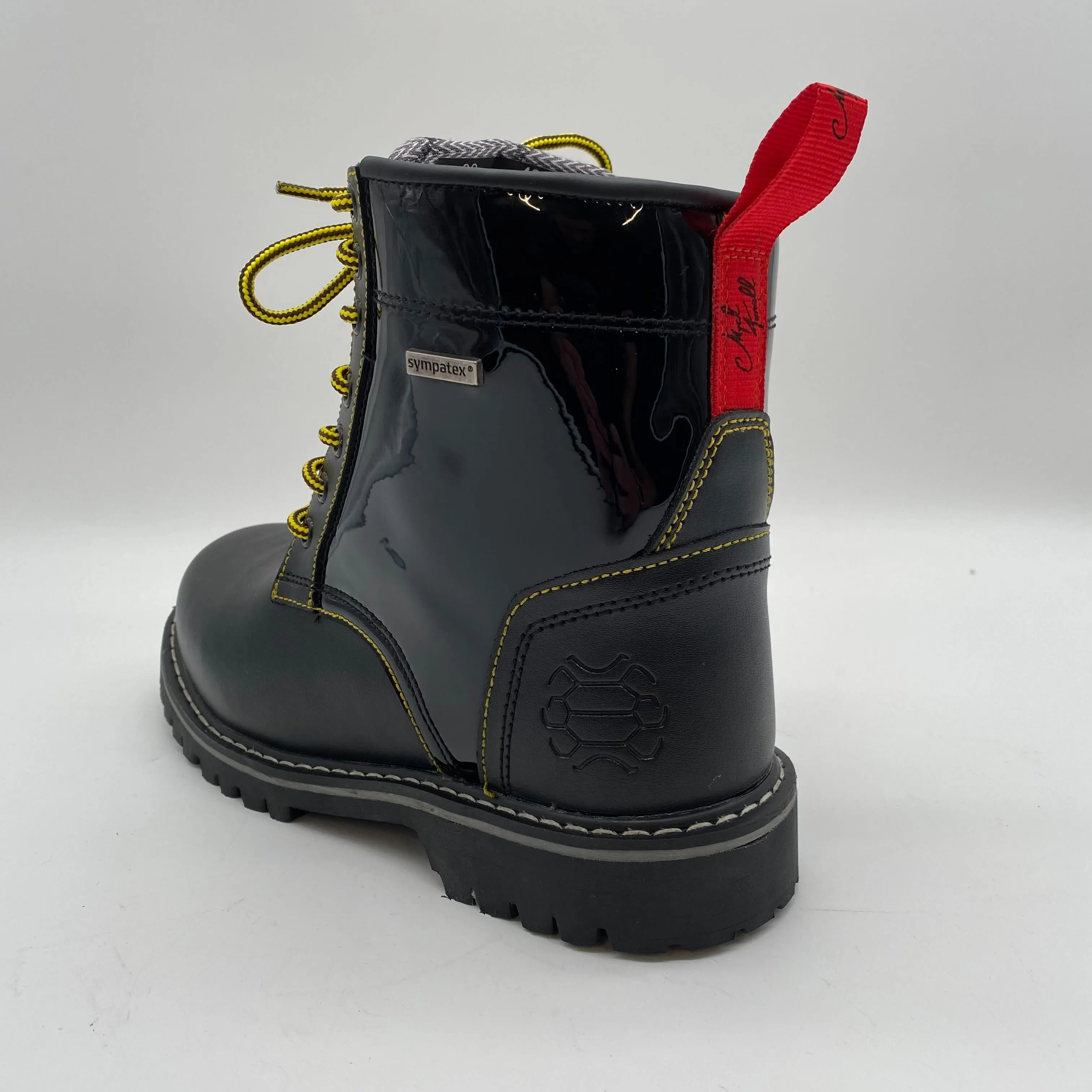 Motorradstiefel LackundLeder Damen Boots