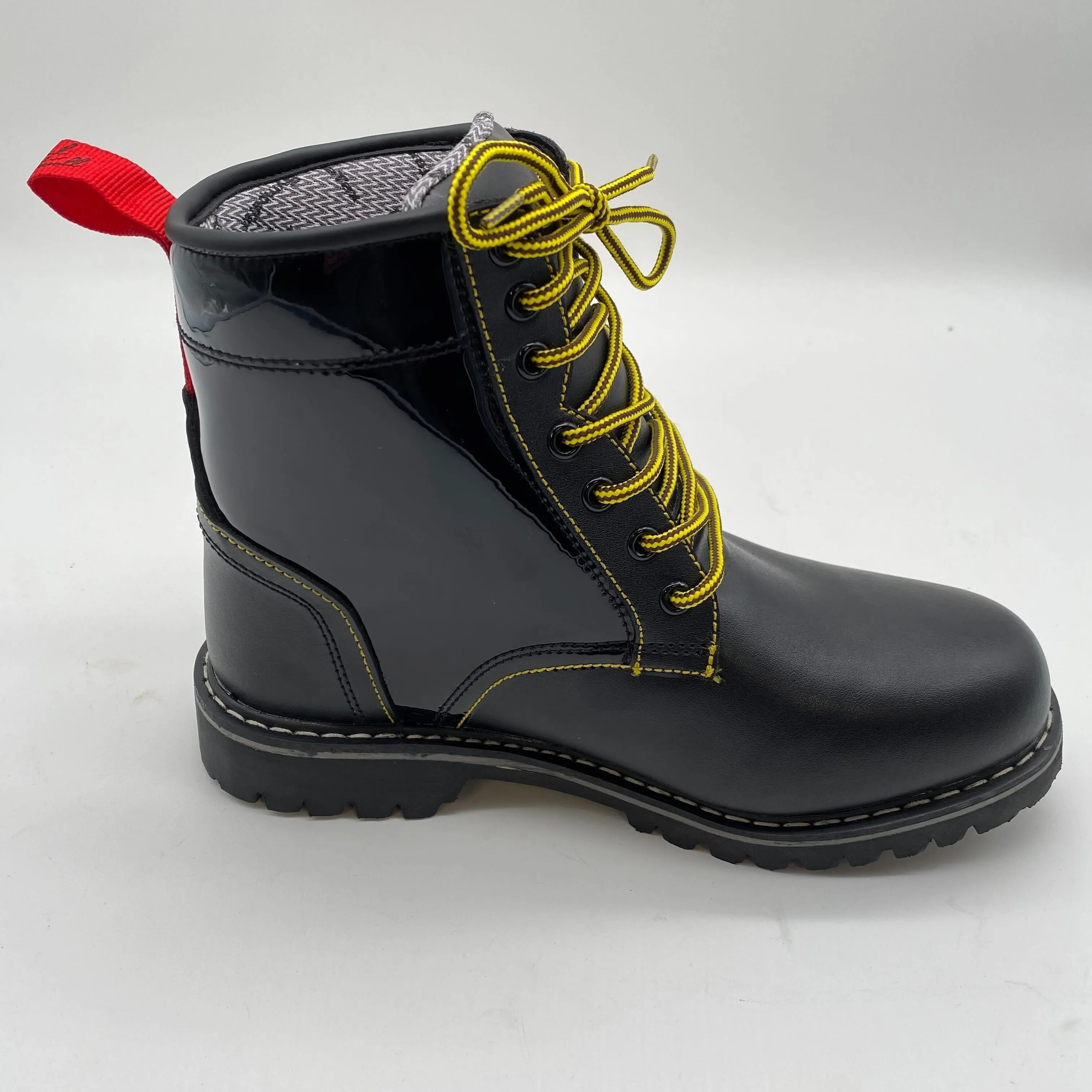 Motorradstiefel LackundLeder Damen Boots