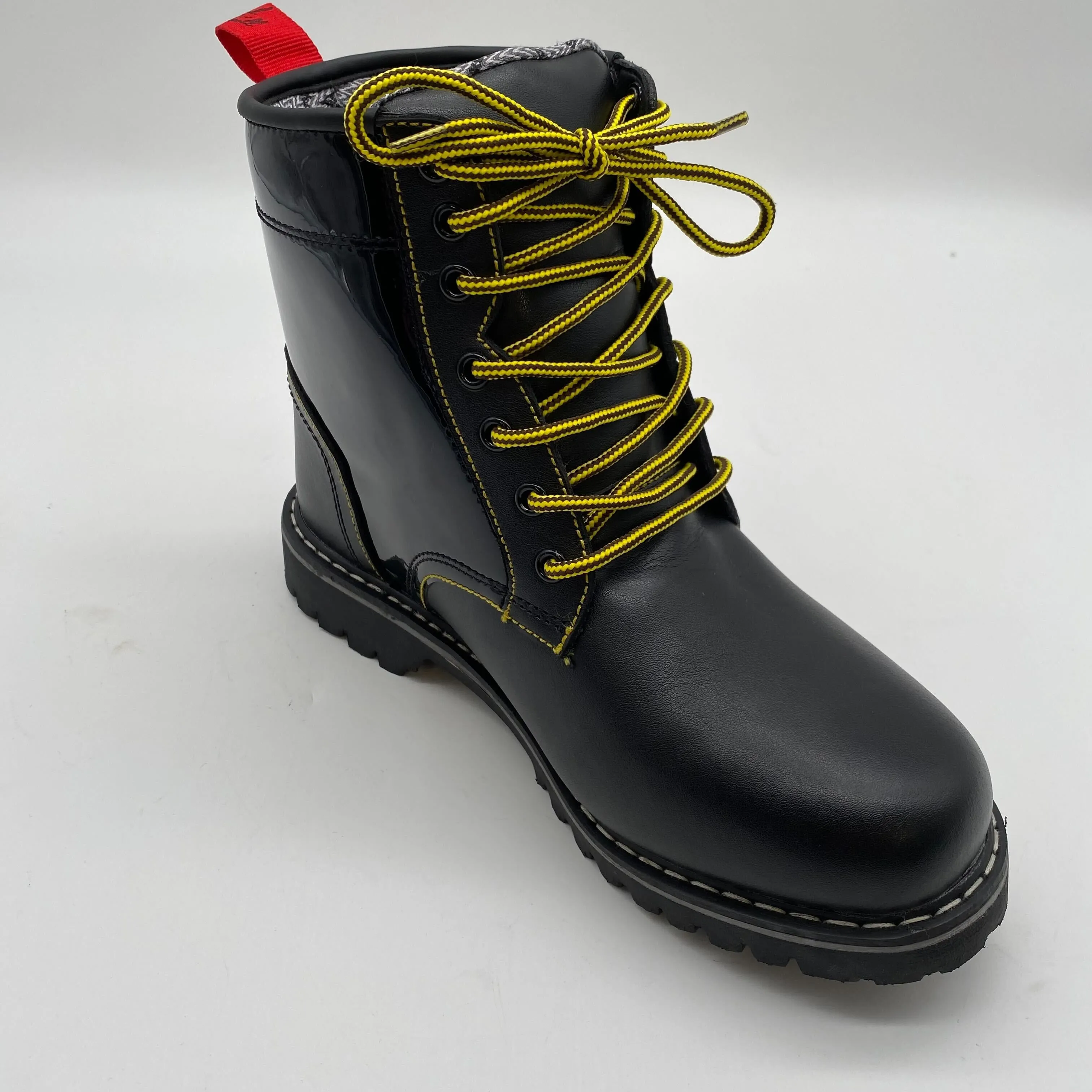 Motorradstiefel LackundLeder Damen Boots