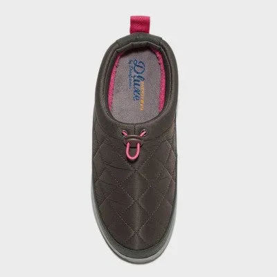 New - Dluxe By Dearfoams Women's Slip On Slippers Memory Foam Indoor/Outdoor