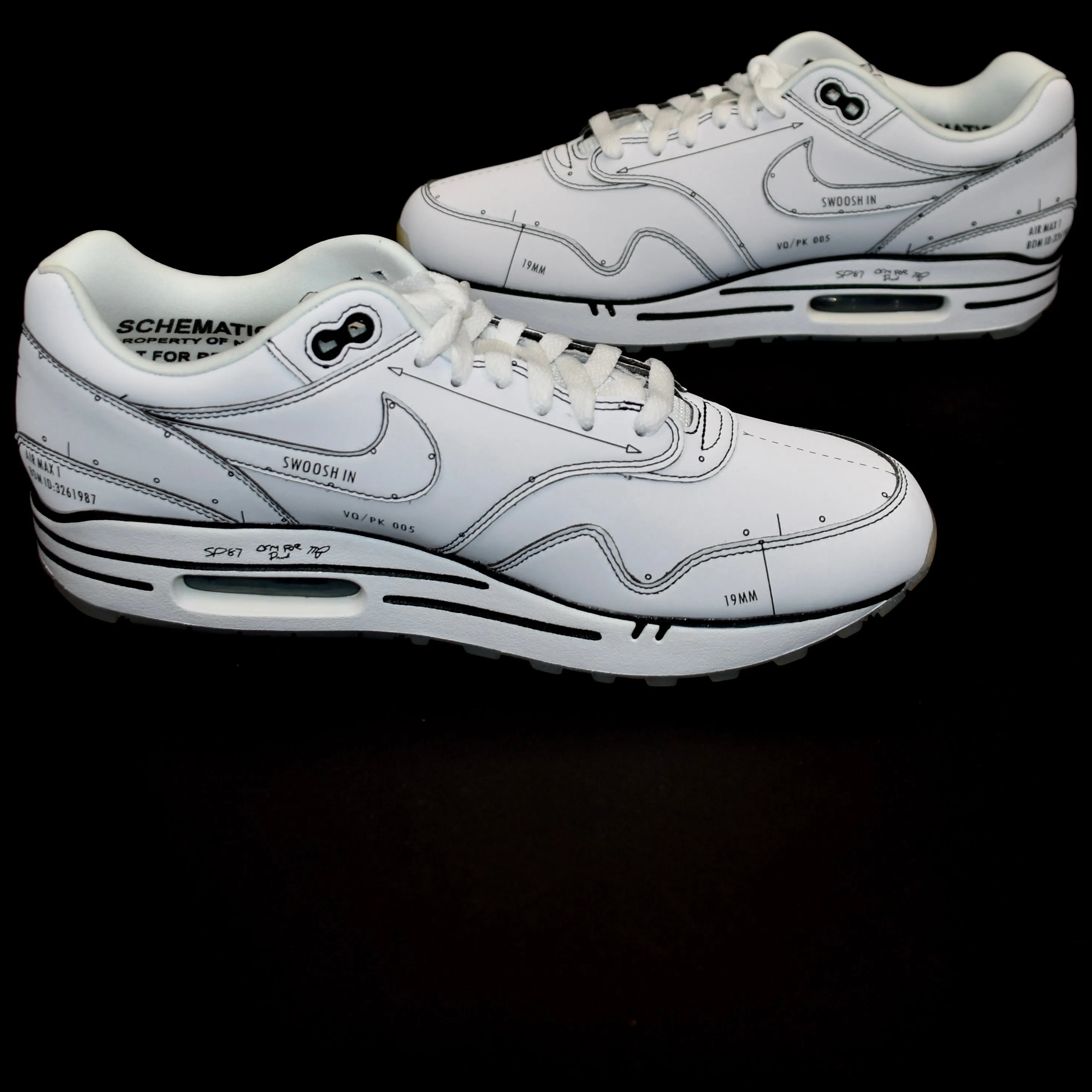 Nike - Air Max 1 Sketch to Shelf 'Schematic' (White)