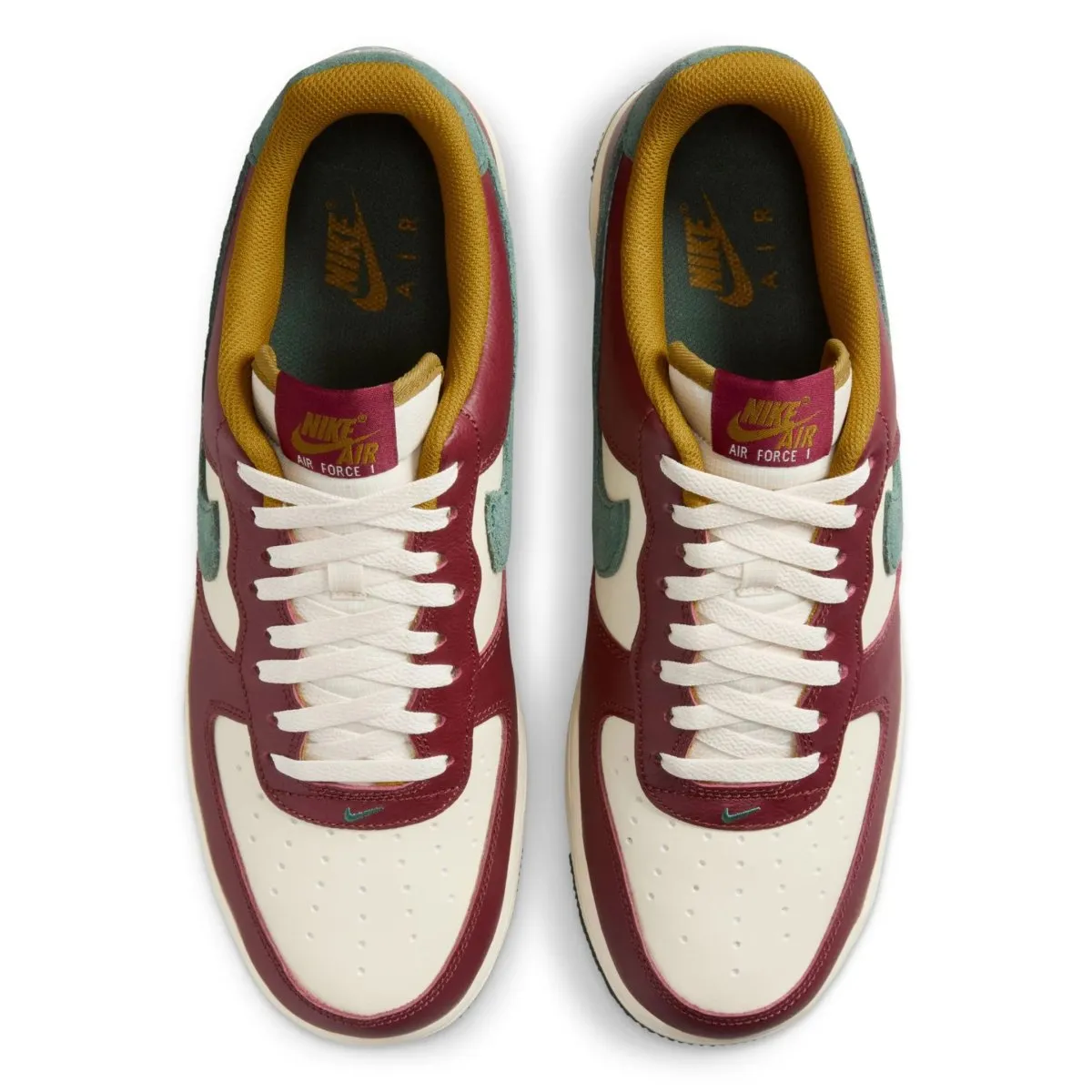 Nike Men's Air Force 1 '07 LV8 Coconut Milk/Dark Team Red/Bronzine/Vintage Green