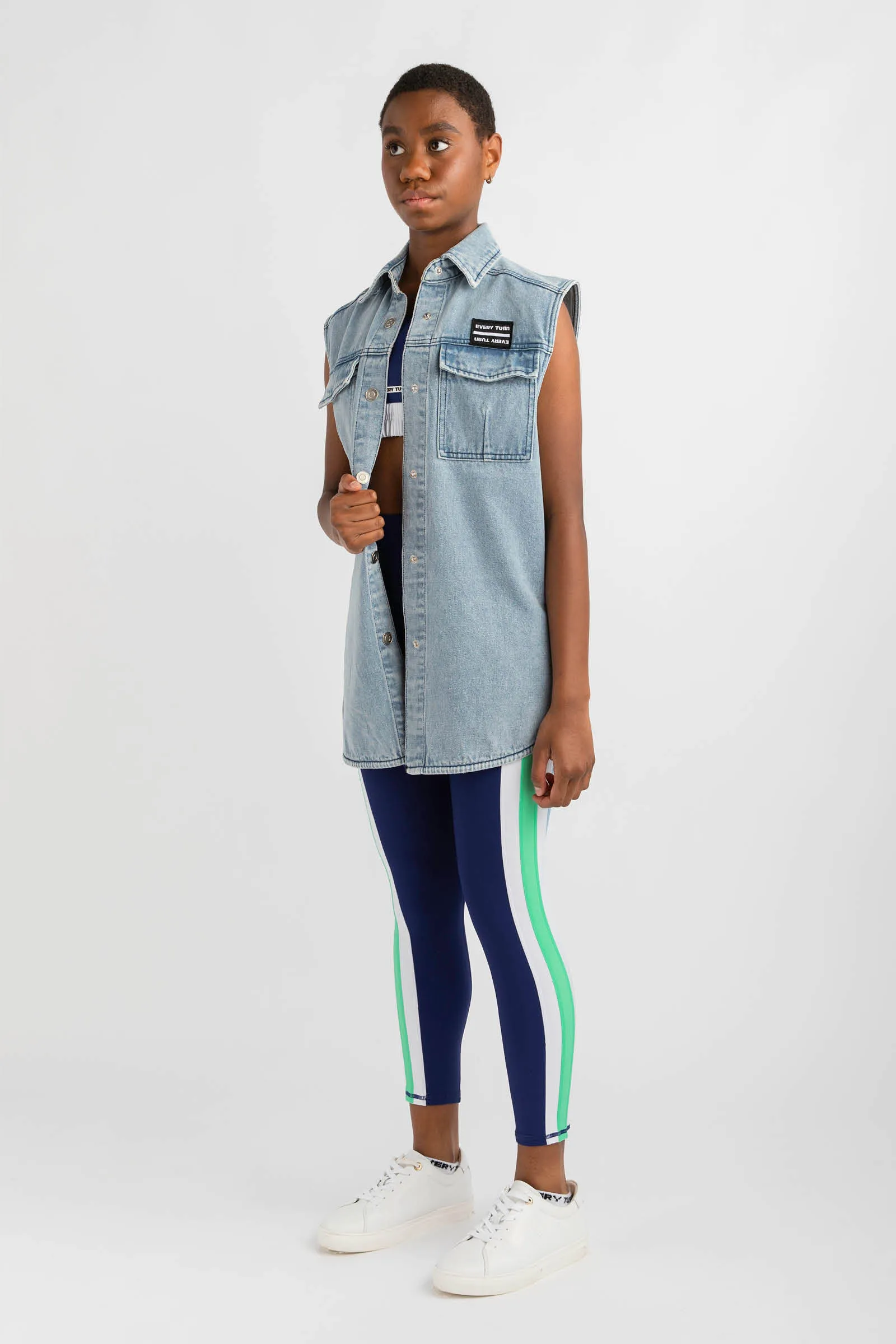 Off-Duty Sleeveless Denim Jacket