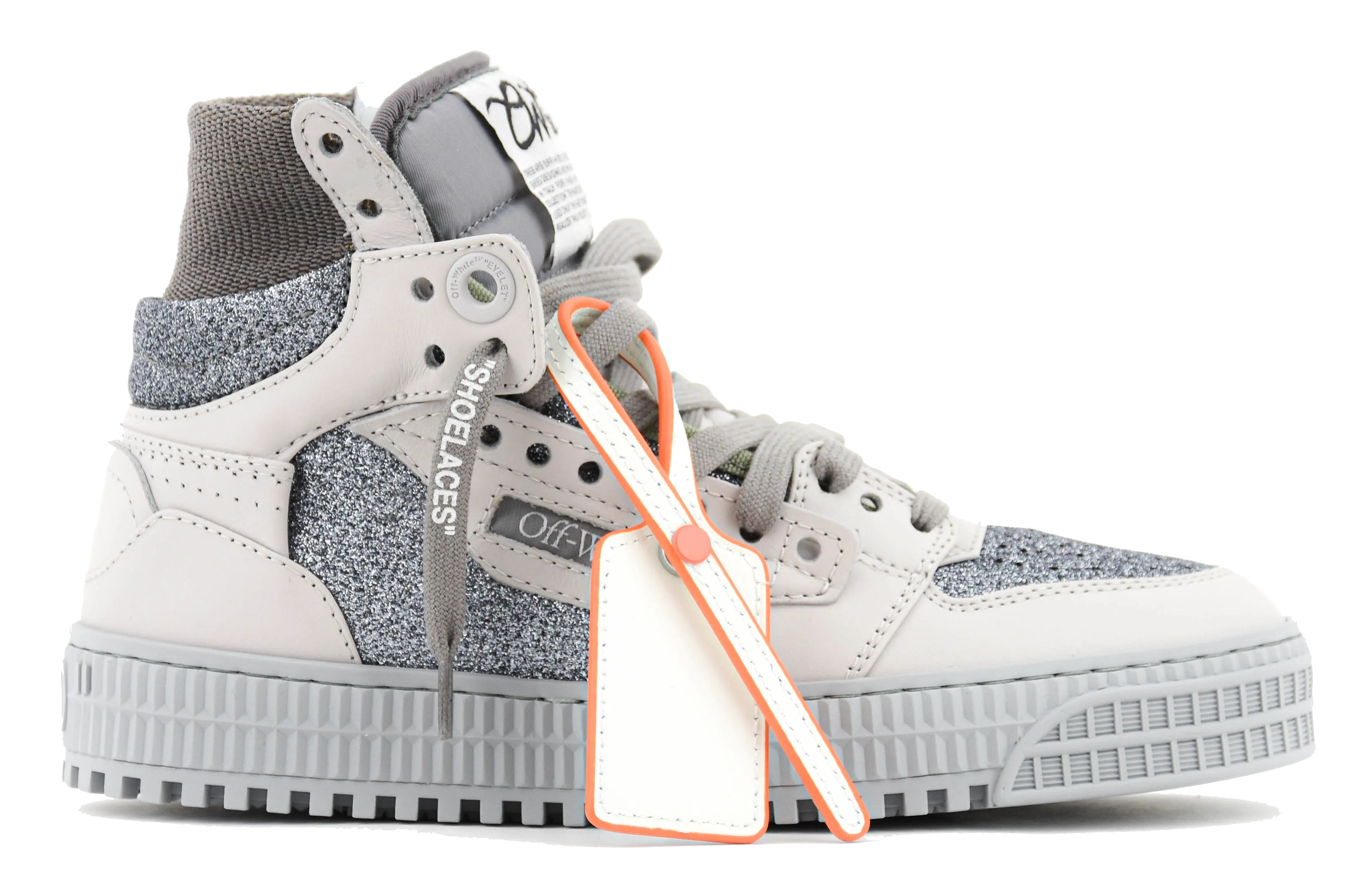 OFF WHITE 3.0 OFF COURT GLITTER GREY SILVER