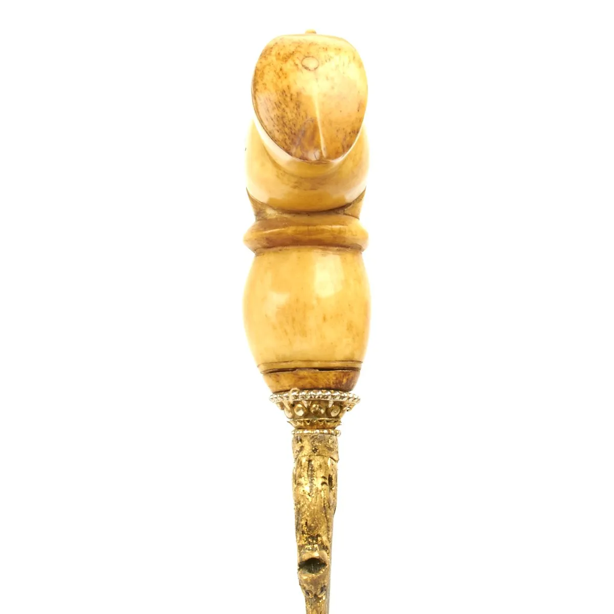 Original Indonesian Dutch East Indies Gold and Ruby Inlay Kris Dagger Circa 1820
