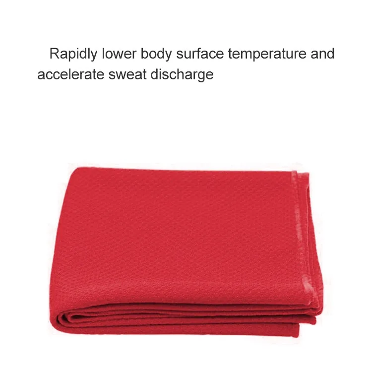 Outdoor Sports Portable Cold Feeling Prevent Heatstroke Ice Towel, Size: 30*80cm(Dark Red)