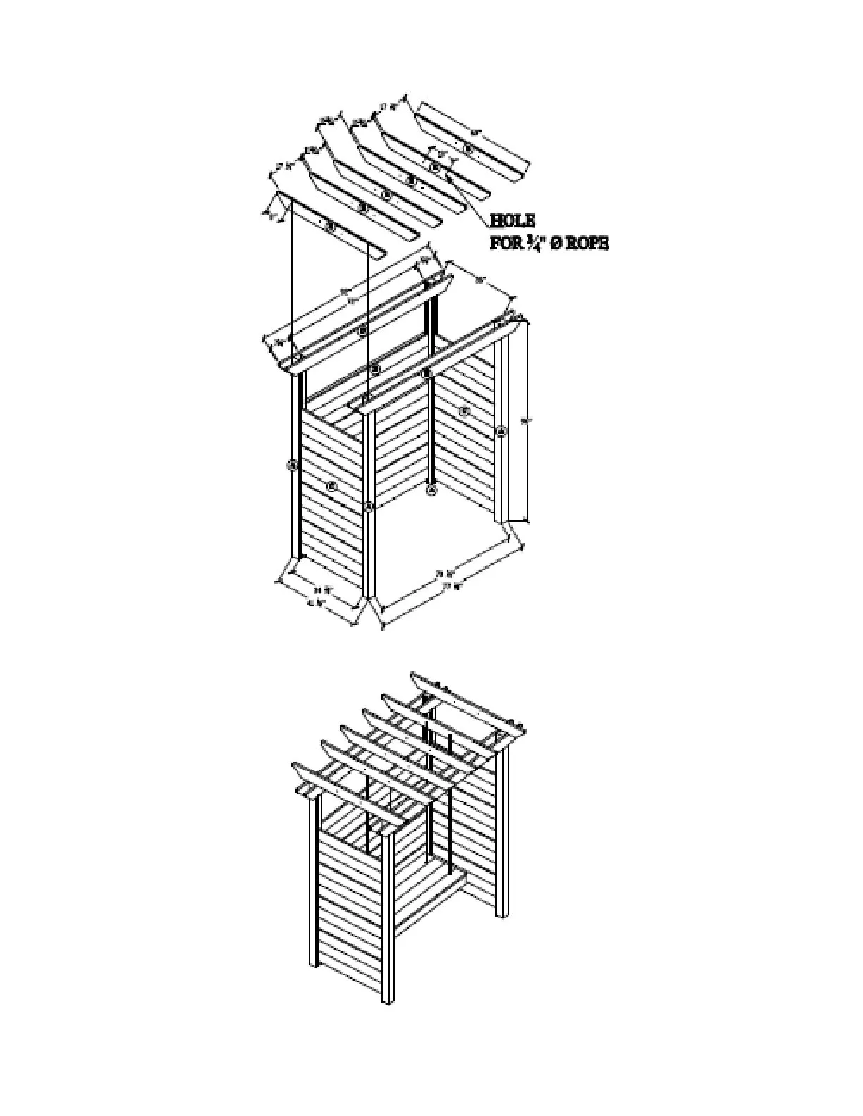 Pergola Swing DIY Plans - Woodworking Outdoor Swinging Arbor Garden Pergolas Ideas