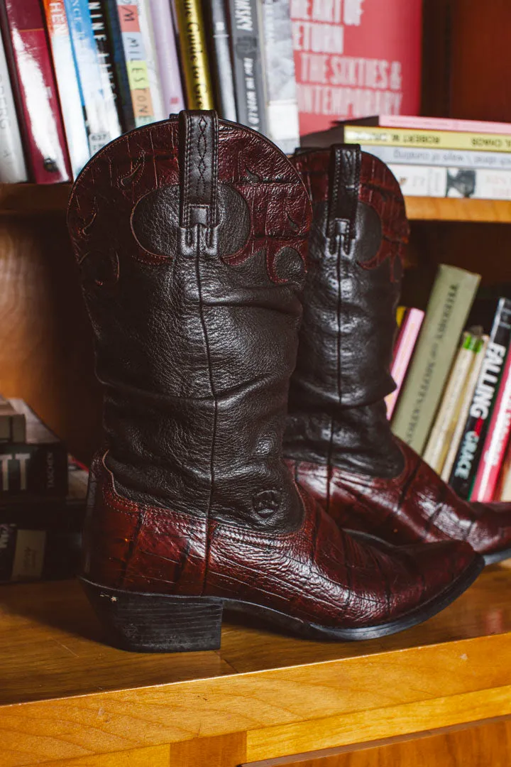 PORTER Western Crocodile Cowboy Boots