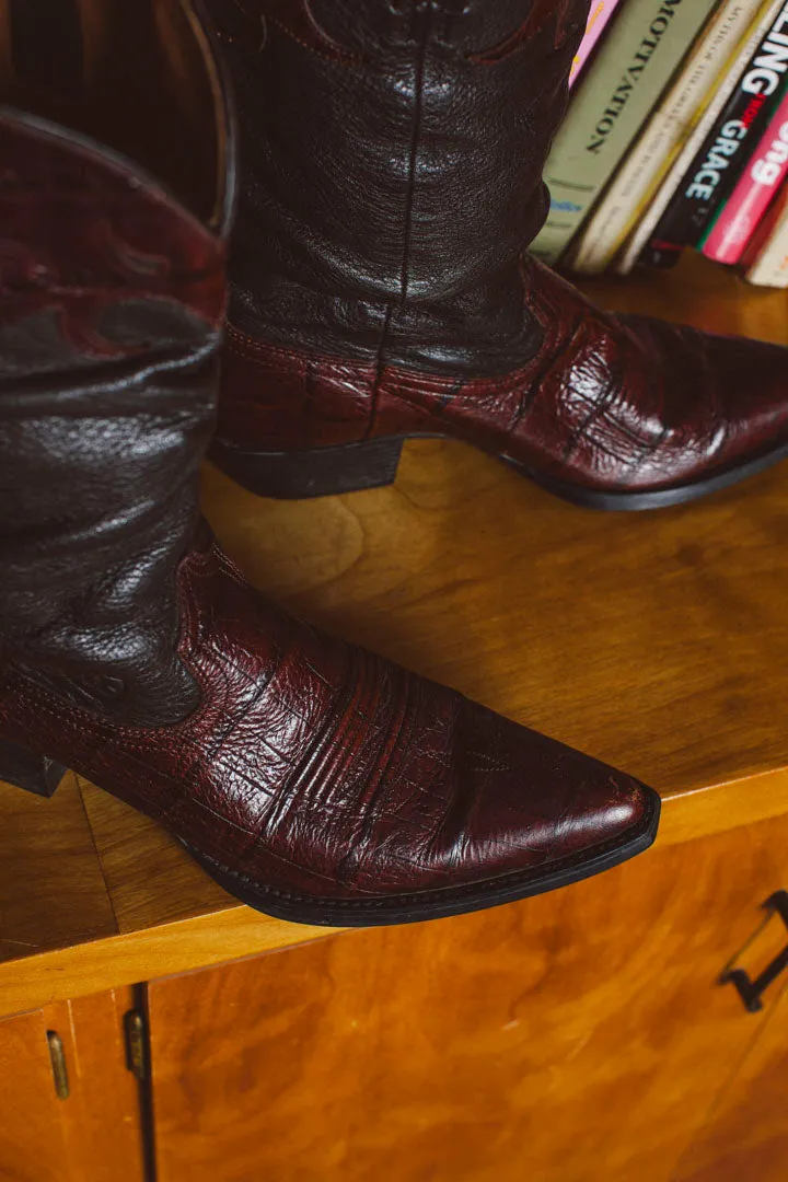 PORTER Western Crocodile Cowboy Boots