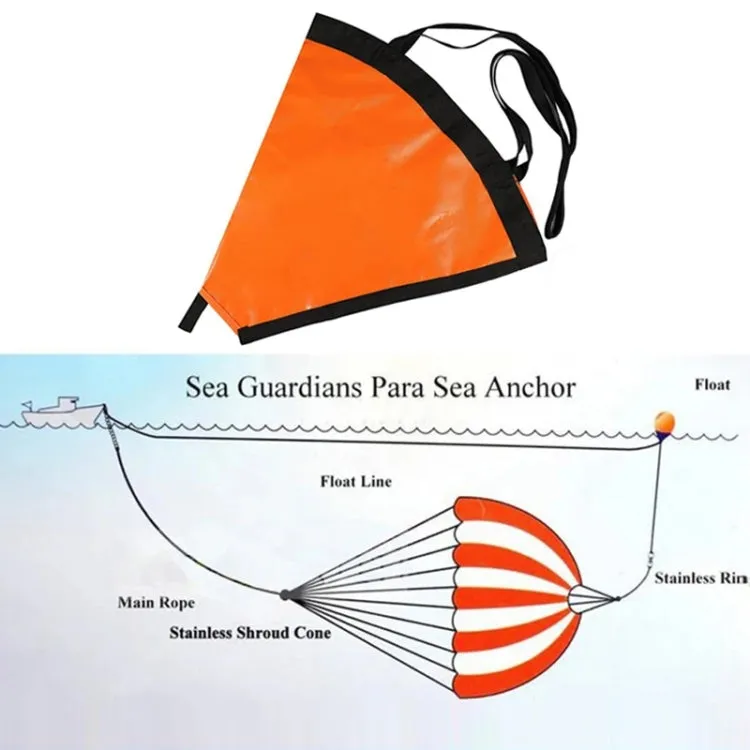 PVC Traction Drift Brake Fishing Sea Anchor, Size: 24 inch Blue