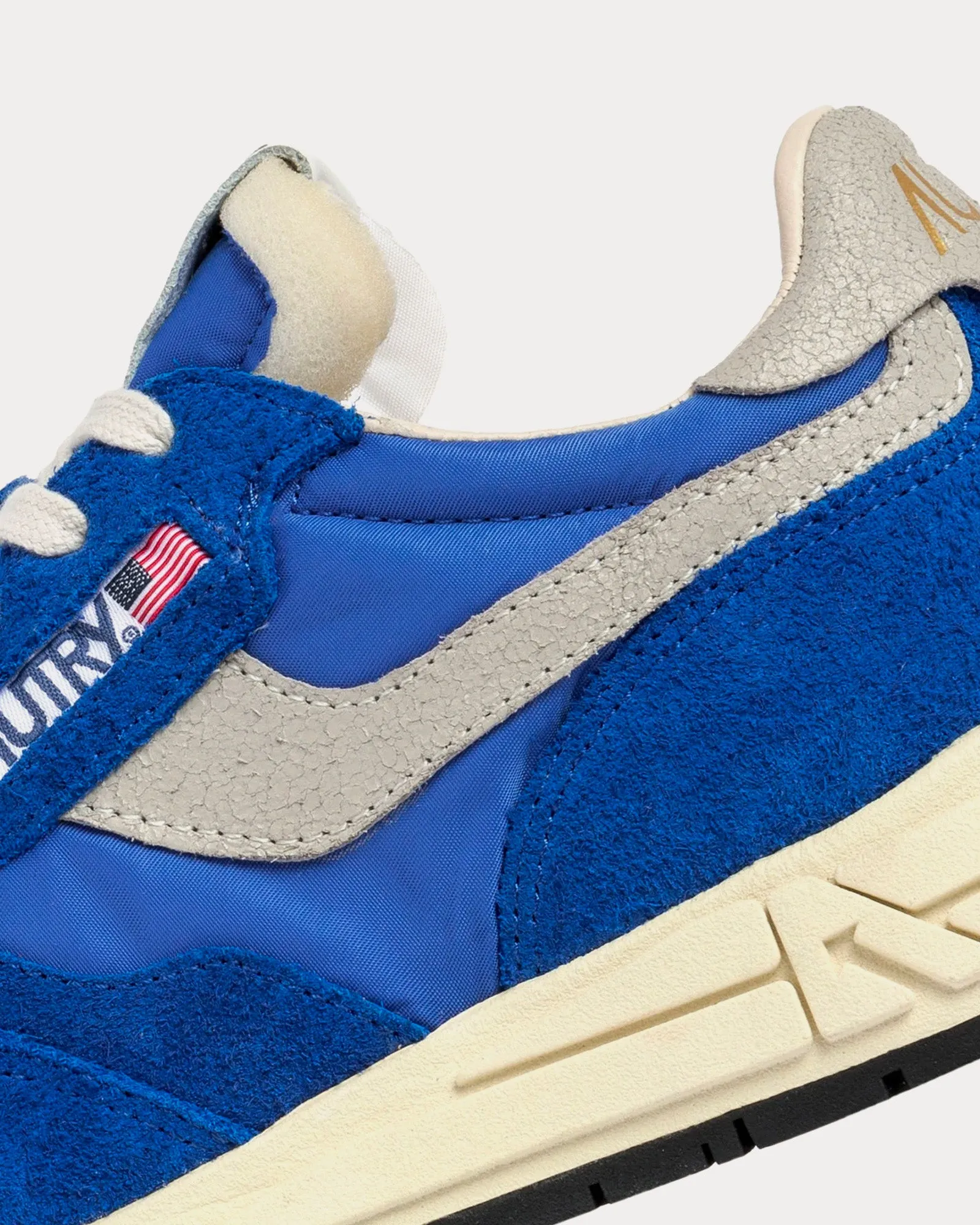 Reelwind Nylon & Suede Electric Blue Low Top Sneakers