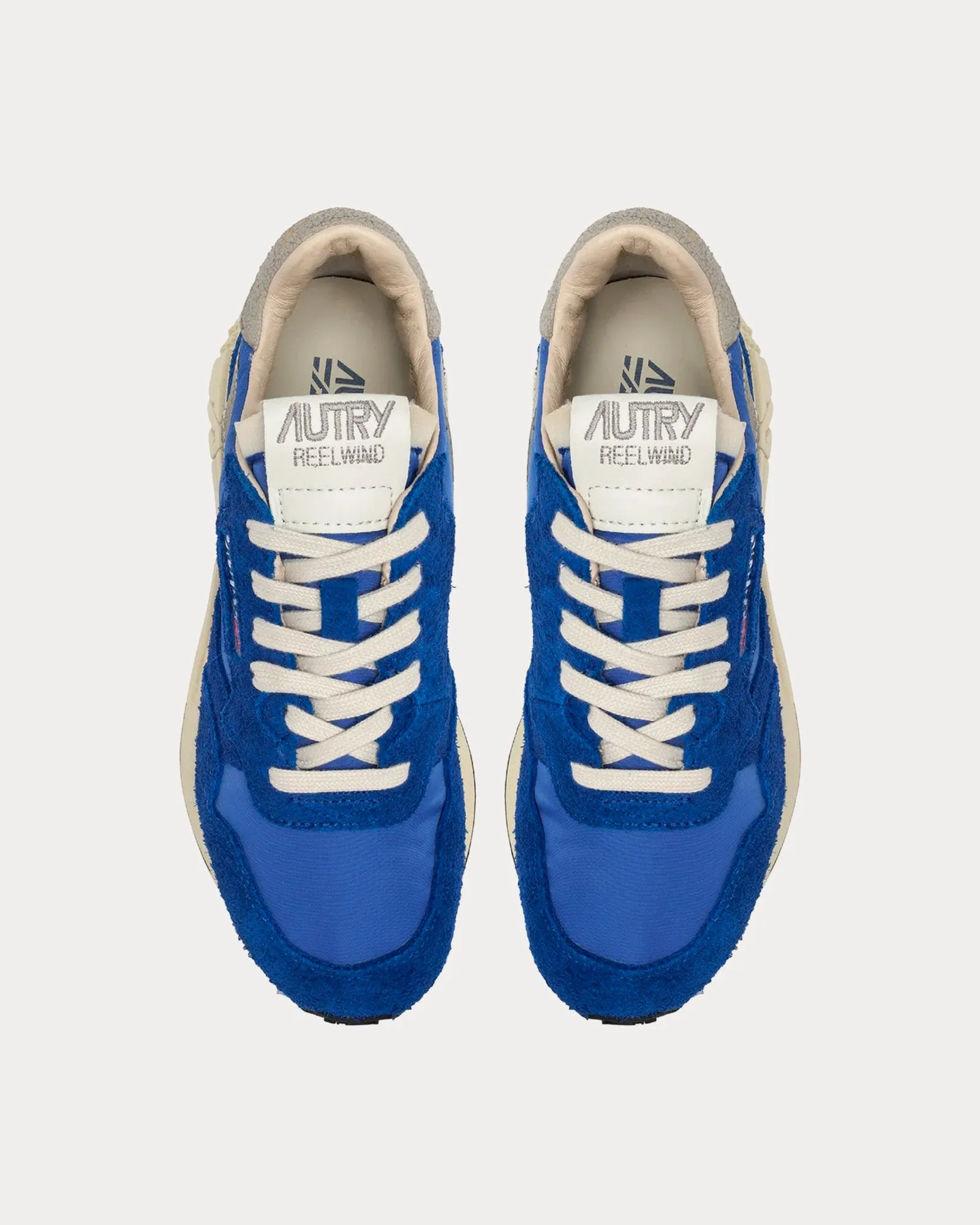 Reelwind Nylon & Suede Electric Blue Low Top Sneakers