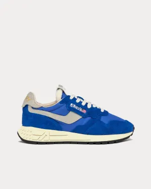 Reelwind Nylon & Suede Electric Blue Low Top Sneakers