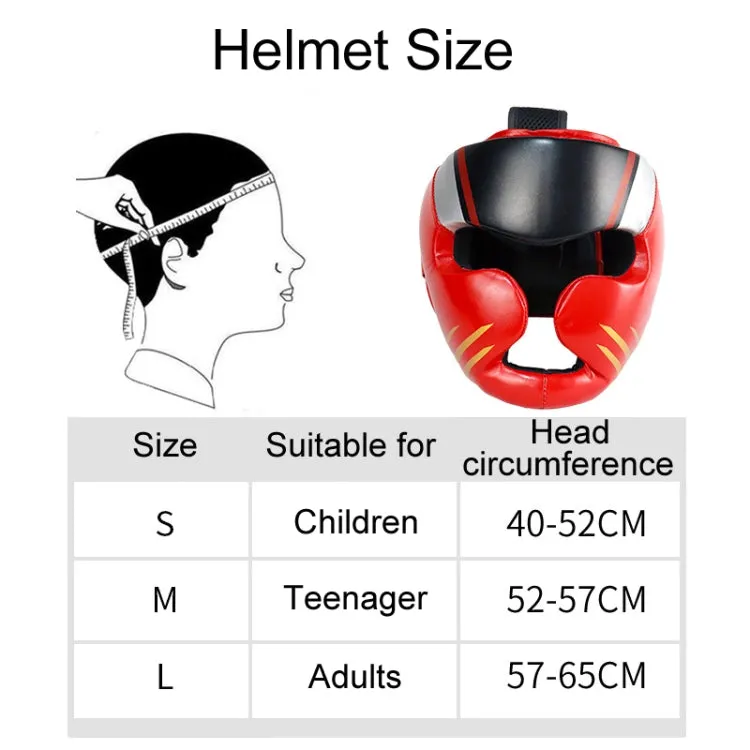 Sparring Boxing Helmet Thai Combat Competition Heads Protection Cover, Size: S(Red With Mask)