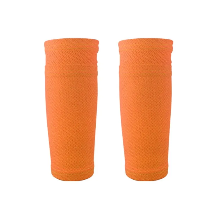 Sweat-Absorbing Breathable Insert Socks Calf Guard Socks Football Protective Gear(Orange M)