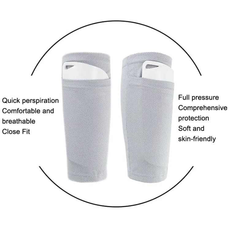 Sweat-Absorbing Breathable Insert Socks Calf Guard Socks Football Protective Gear(Orange M)