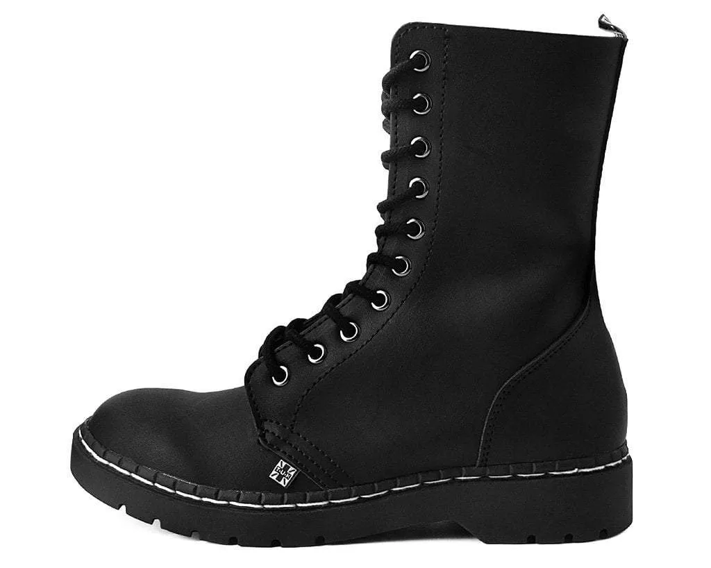 T.U.K Black 10 Eye Boots