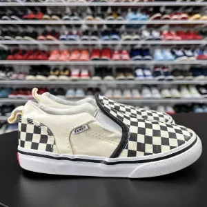 Vans Asher V Black/Natural Pre-School Size 10.0 Toddler