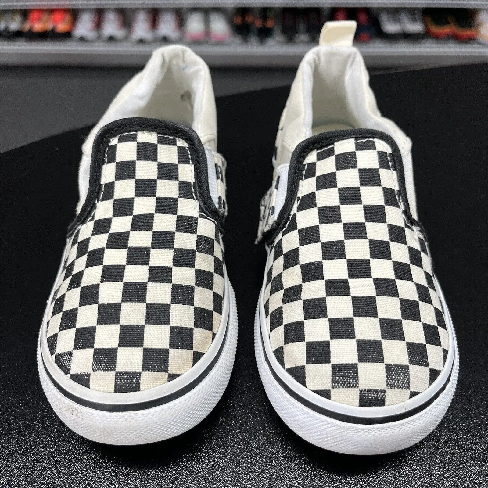 Vans Asher V Black/Natural Pre-School Size 10.0 Toddler