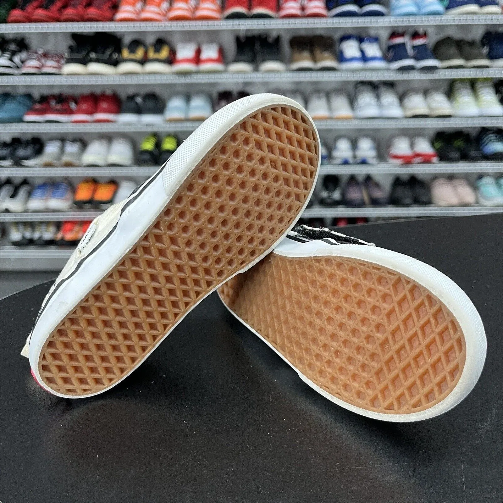 Vans Asher V Black/Natural Pre-School Size 10.0 Toddler