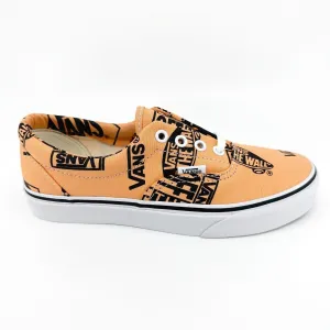 Vans Era Big Logo Off The Wall Tangerine Orange Black Womens Shoes Sneakers