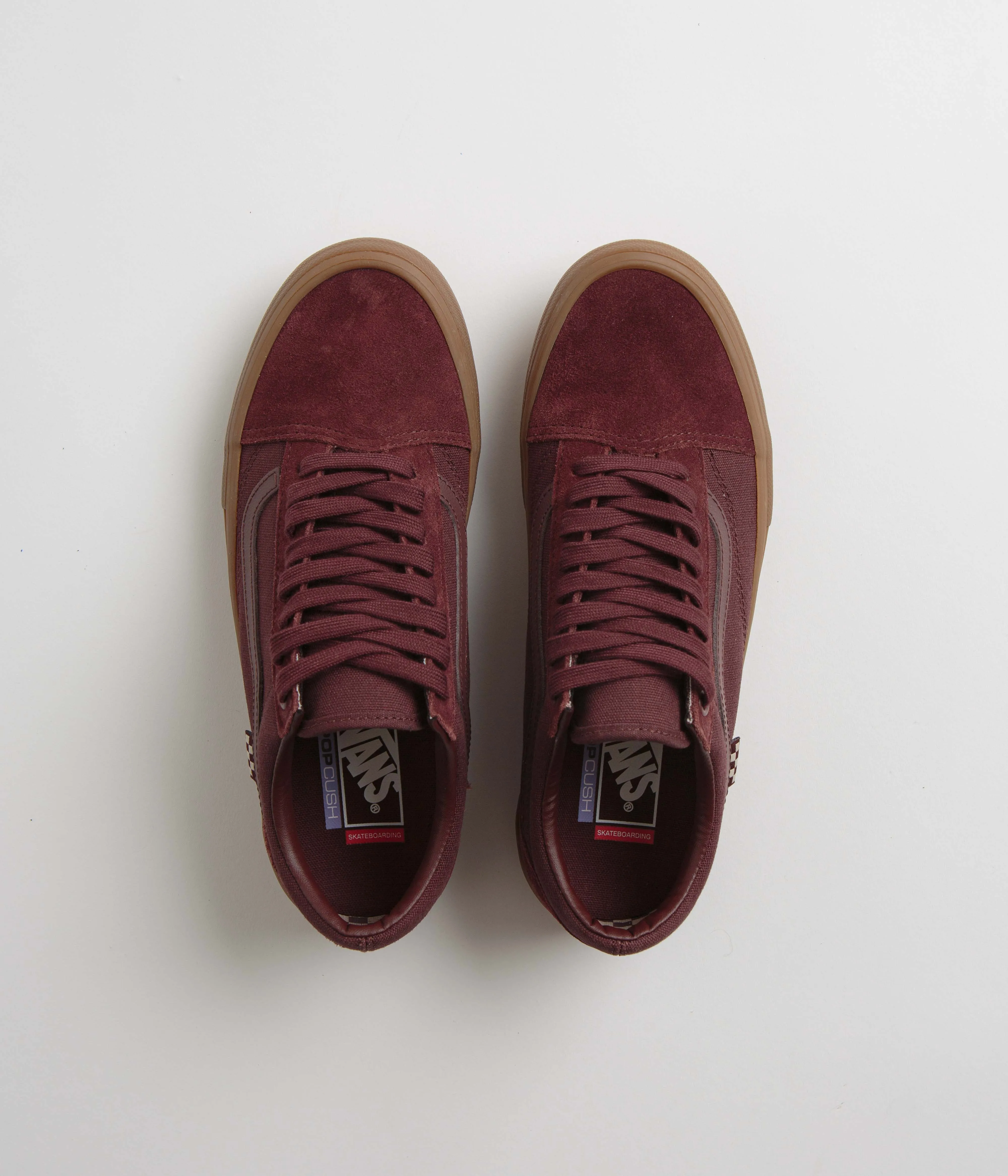 Vans Old Skool Shoes - Dark Red / Gum