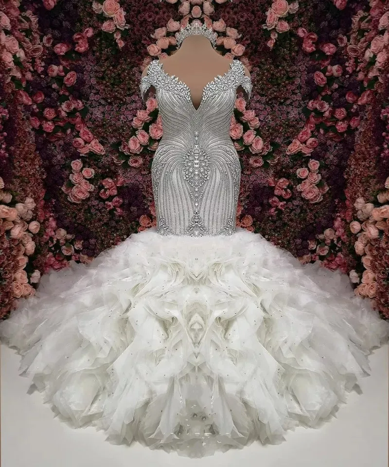 Wedding dress Royal crystal bridal dress