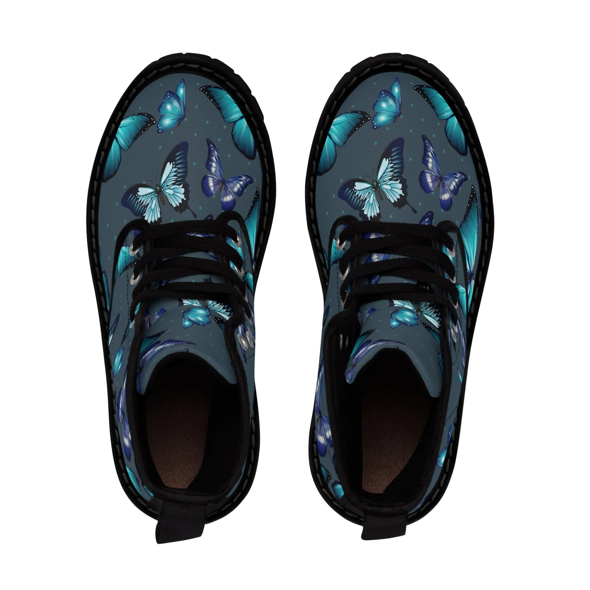 Whimsigoth Butterfly Women's Canvas Boots