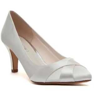 Wide Fit Wedding Shoes By Rainbow Club, Ivory Satin, Lexi