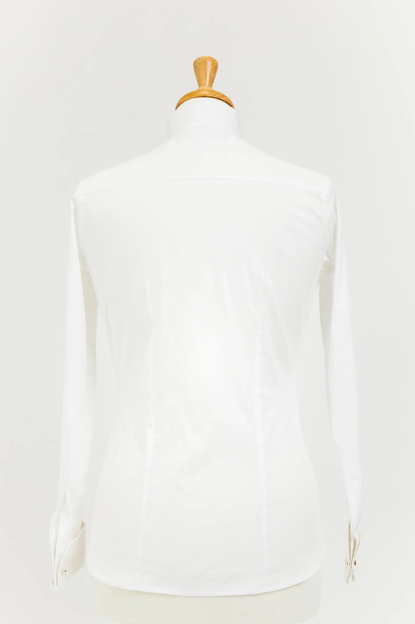 Wing-collar Shirt with Pleated Tuxedo Front