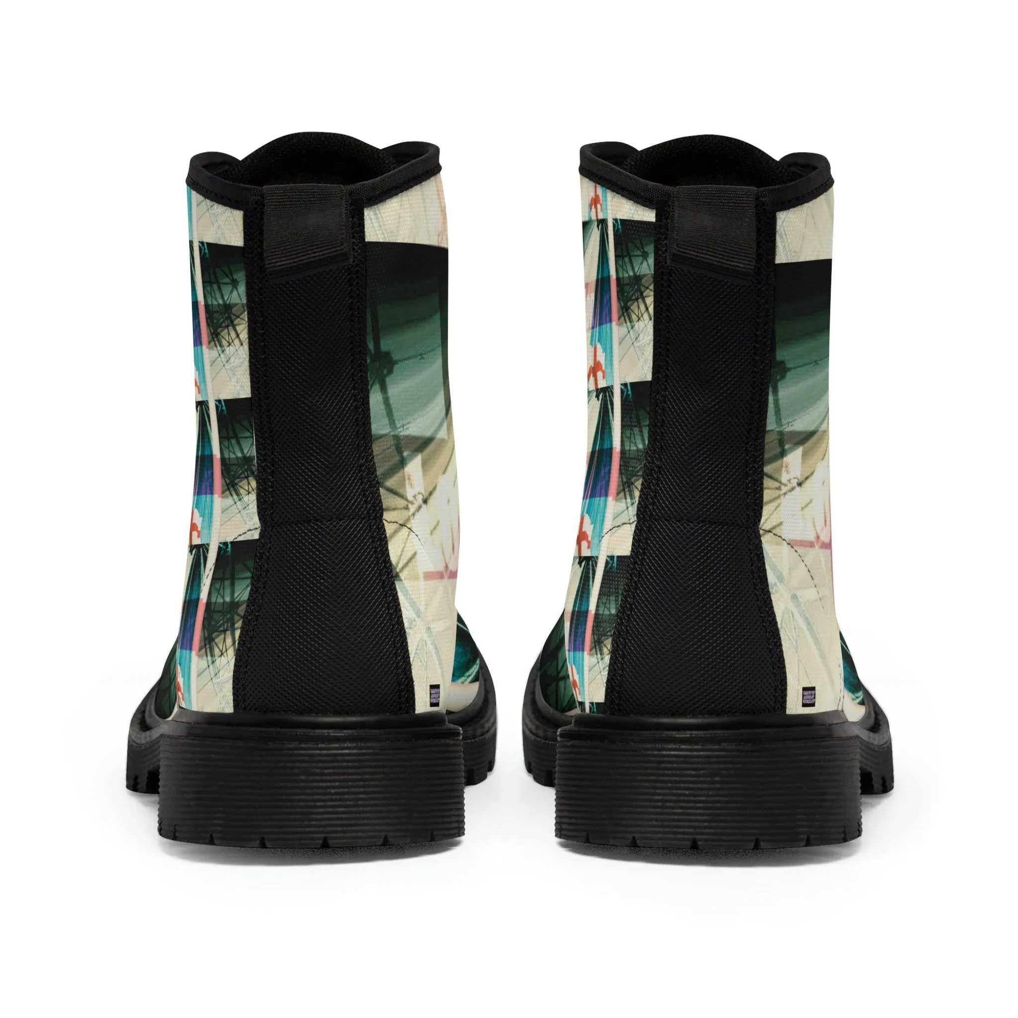 WOMEN'S CANVAS BOOTS (AOP) VINTAGE LONDON