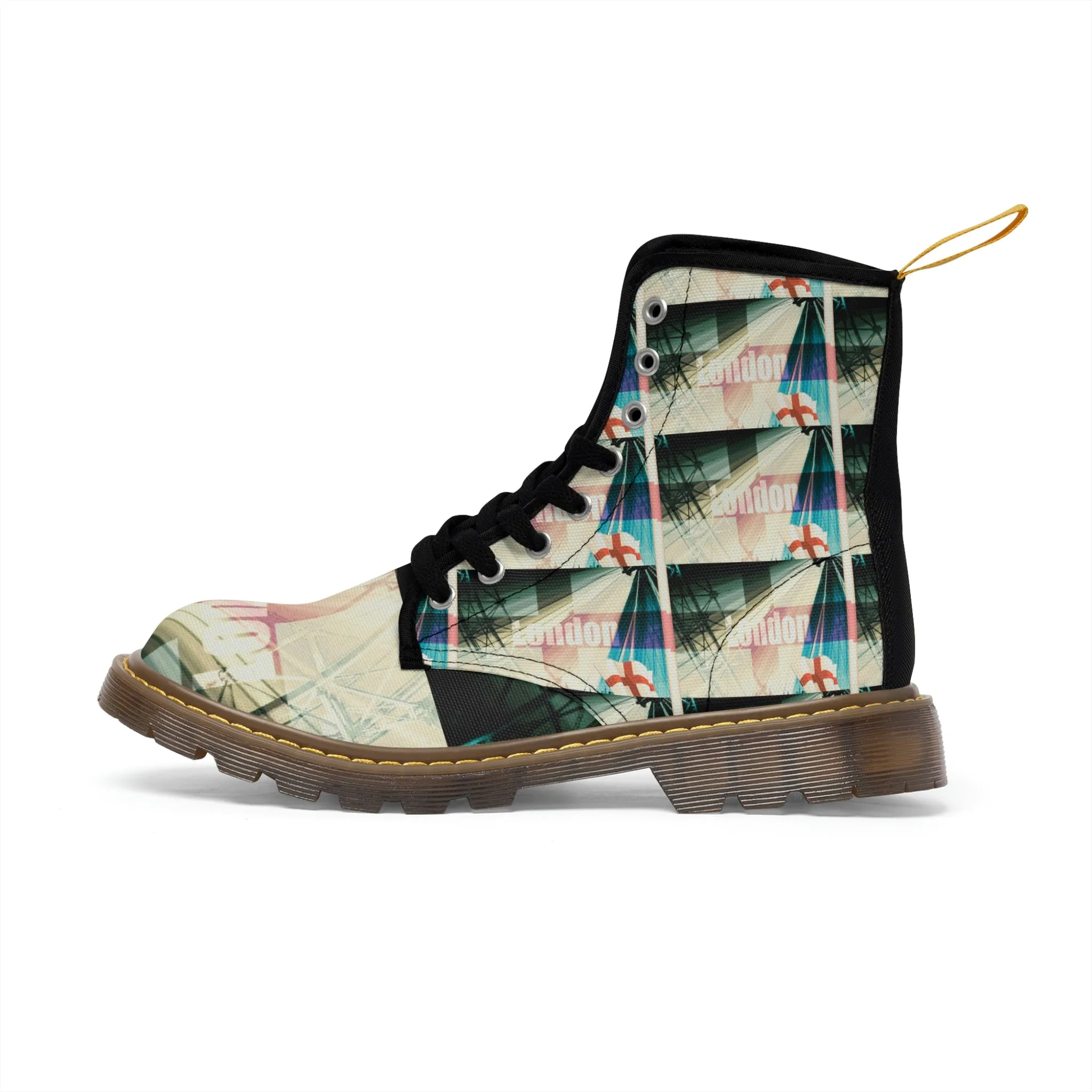 WOMEN'S CANVAS BOOTS (AOP) VINTAGE LONDON