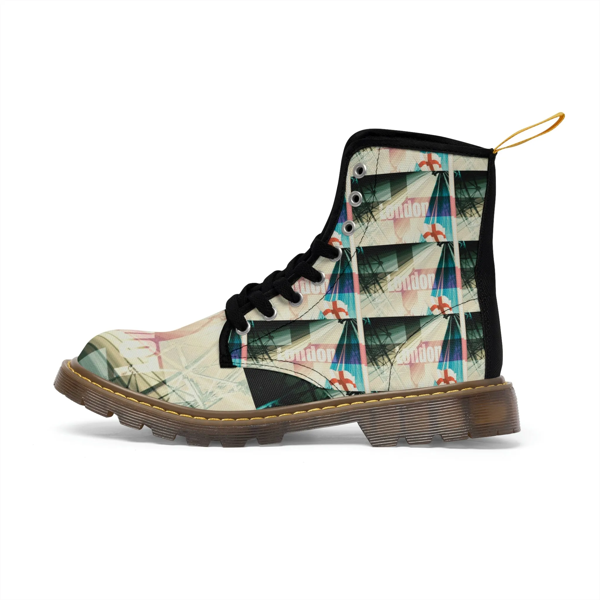 WOMEN'S CANVAS BOOTS (AOP) VINTAGE LONDON