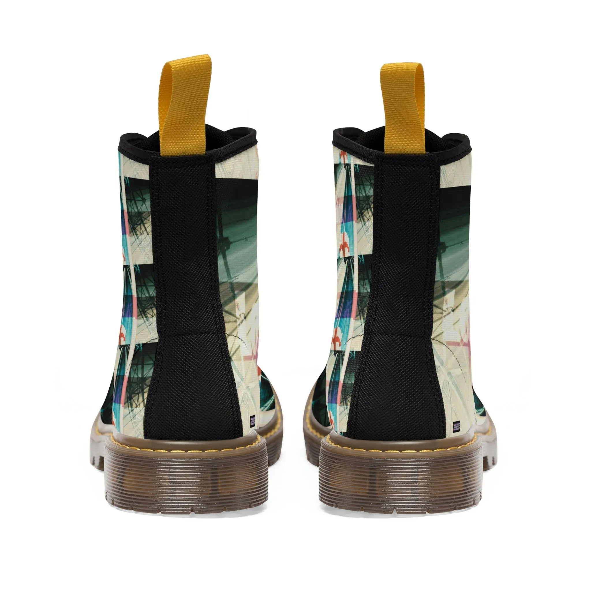WOMEN'S CANVAS BOOTS (AOP) VINTAGE LONDON
