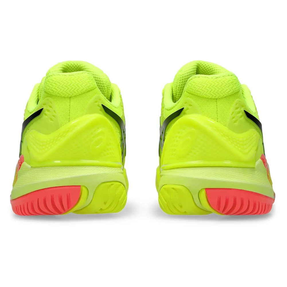 Womens Gel-Resolution 9 Paris Tennis Shoes Safety Yellow and Black